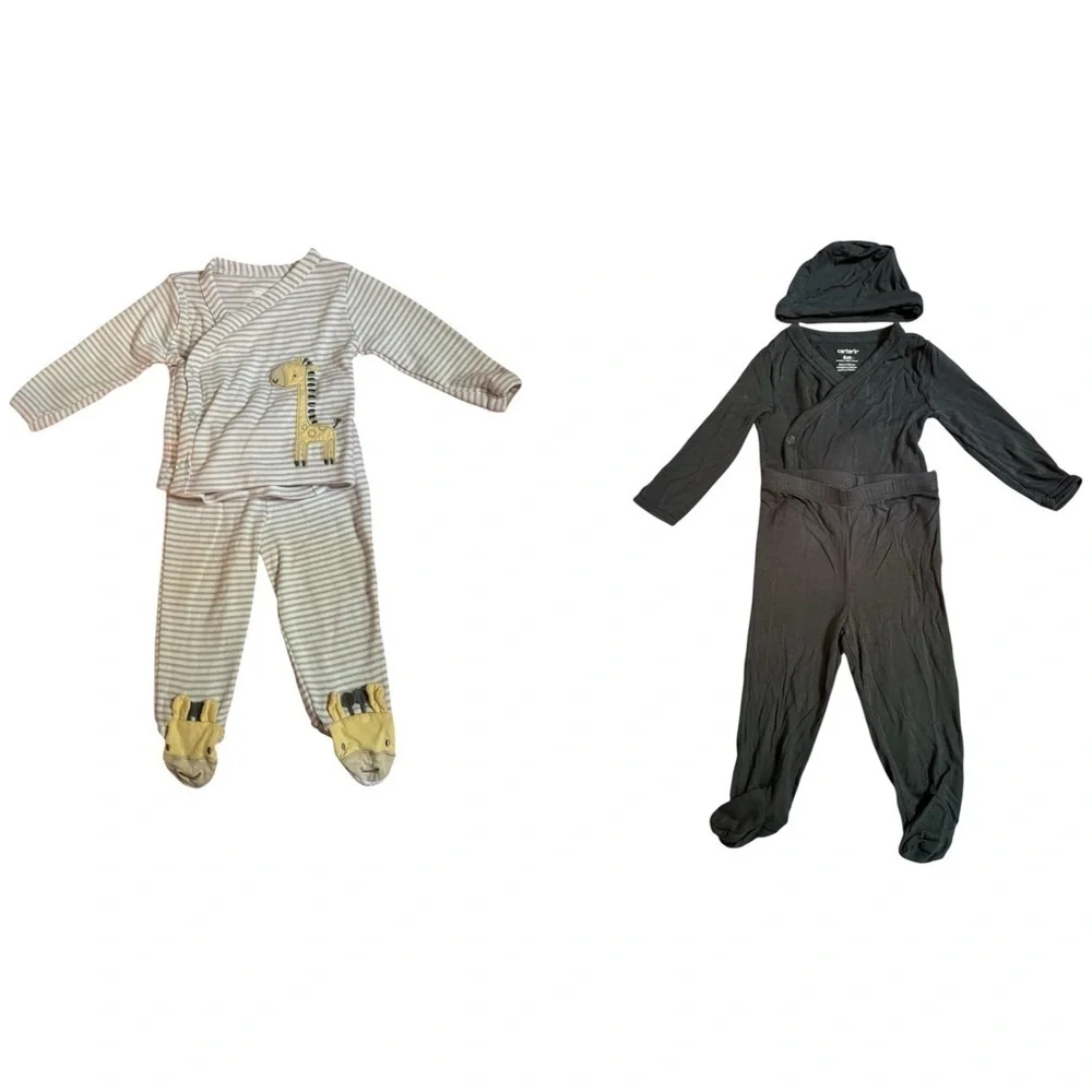 Carters 2 Baby Outfit with Giraffe Patch size:3-6